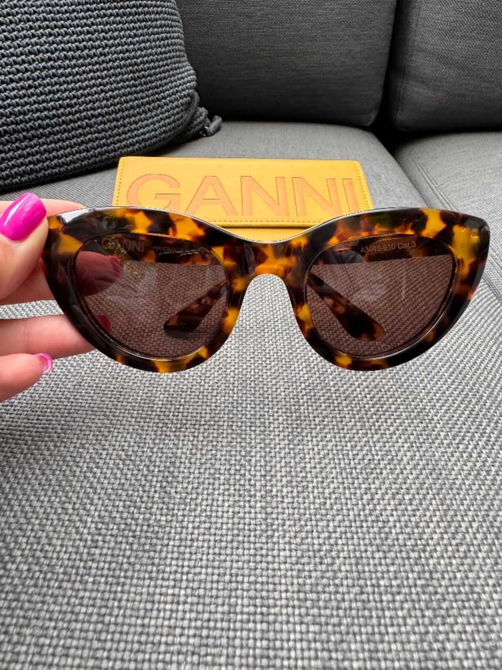 GANNI Tortoise Cateye Sunglasses